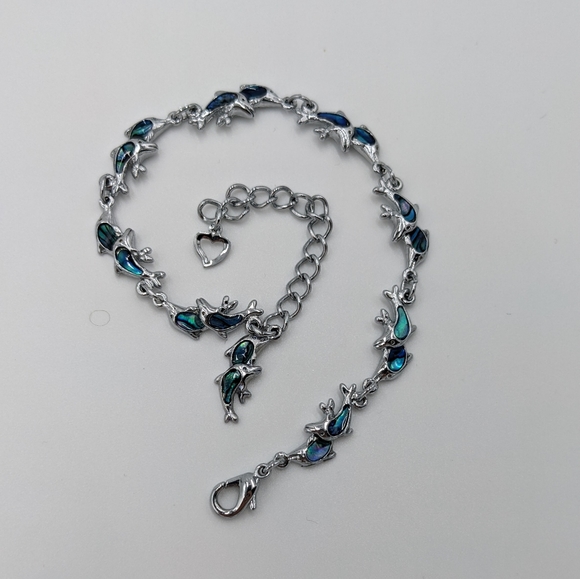 Vintage Sterling silver Dolphin bracelet - Picture 1 of 4